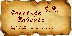 Vasilije Makević vizit kartica
